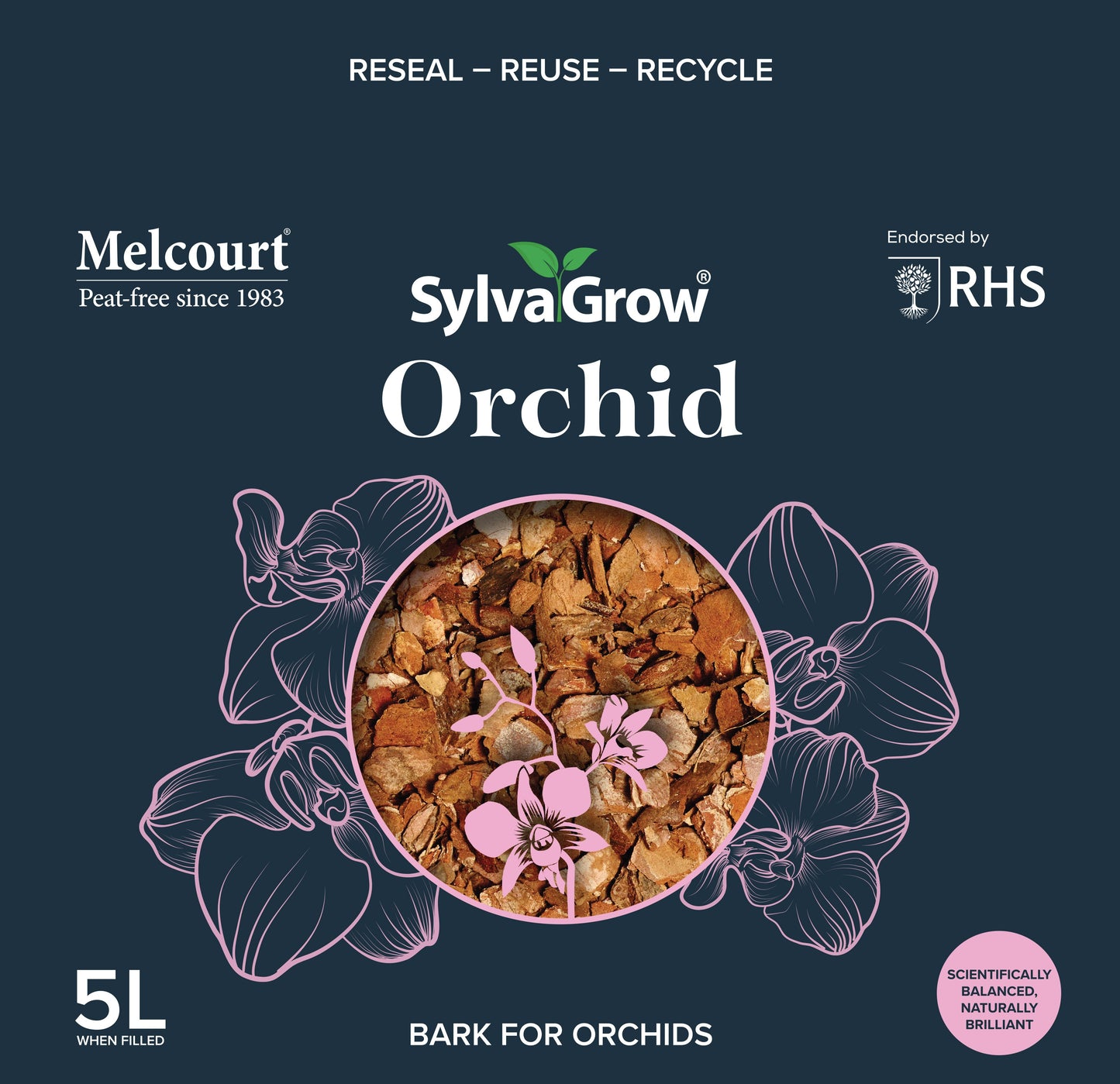 Melcourt SylvaGrow Orchid Bark 5L Bag House, Home & Garden