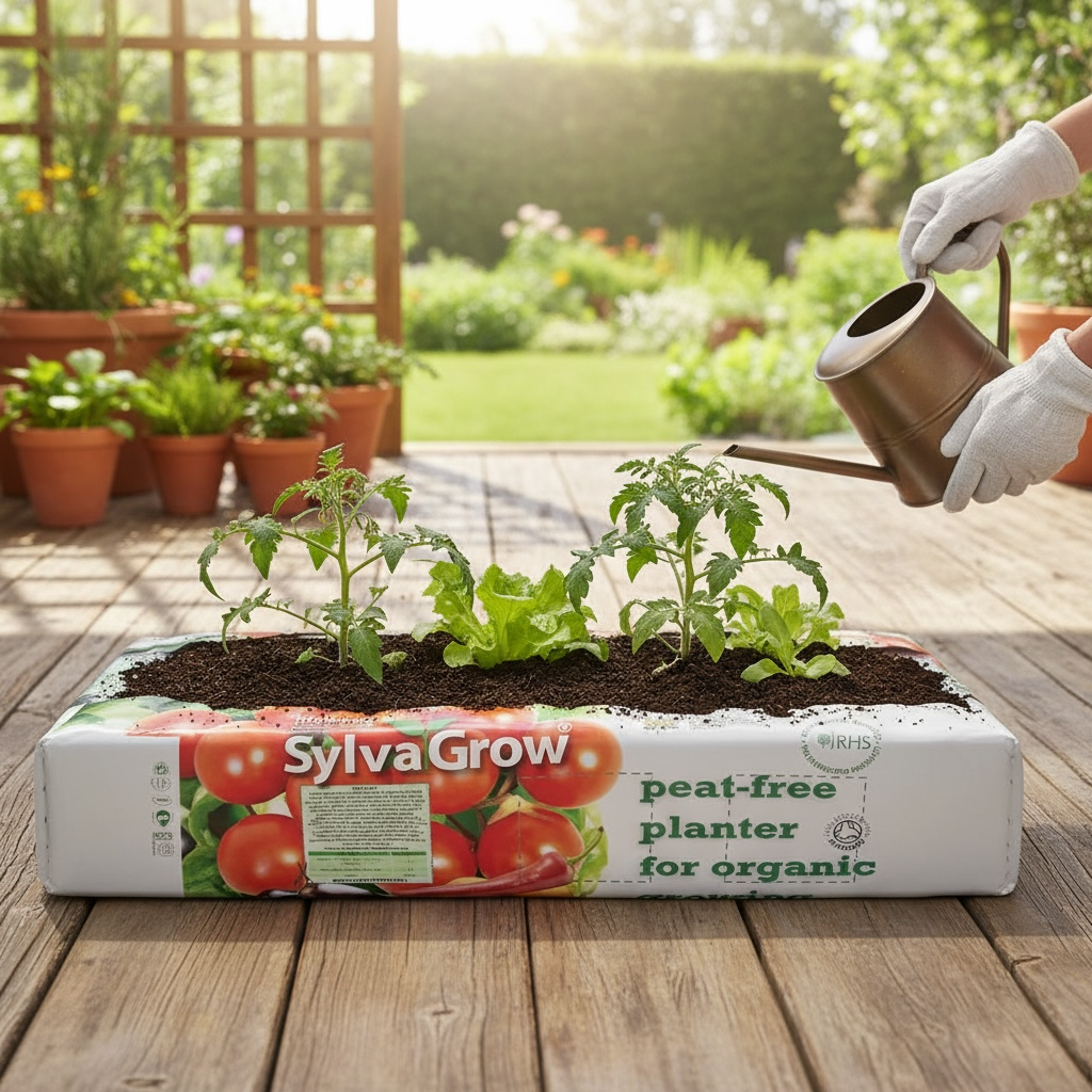 Melcourt SylvaGrow Peat-Free Planter & Growing Compost – For Organic Growing (RHS Endorsed) 45lt AK Kin Garden Supplies