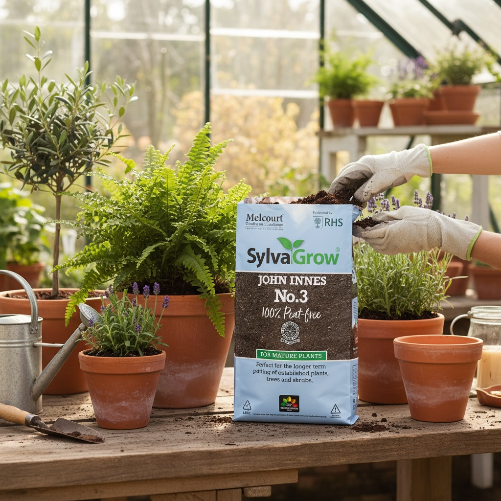Melcourt SylvaGrow® John Innes No.3 Compost – 100% Peat-Free (RHS Endorsed) 22lt AK Kin Garden Supplies