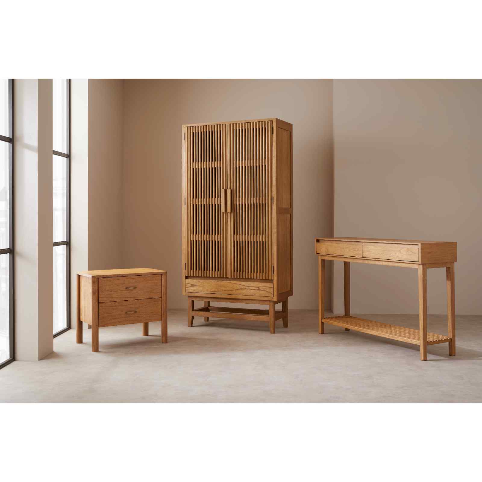 Melia Light Oak Wardrobe with Drawers Fishe and Lilly