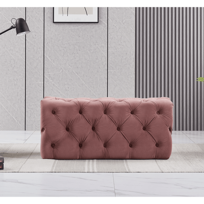 Melia Velvet Ottoman Bench PN Home