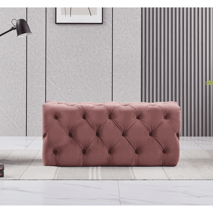Melia Velvet Ottoman Bench PN Home