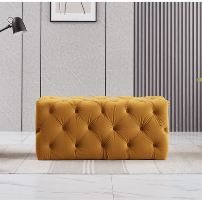 Melia Velvet Ottoman Bench PN Home