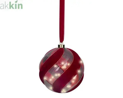 Micro LED Red Christmas Tree 20cm Ball Hanging Ornament Steady Warm Light Indoor (Copy) AK Kin Garden Supplies