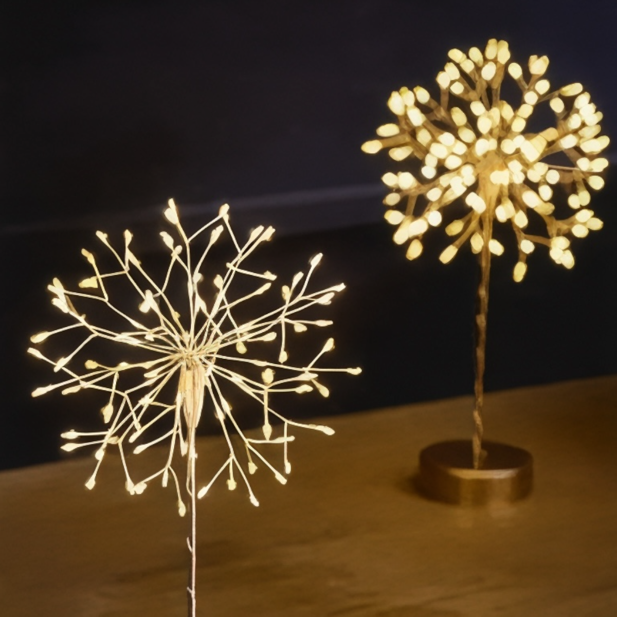Mini Table Dandelion Indoor Light Lamp 27cm Silver House, Home & Garden