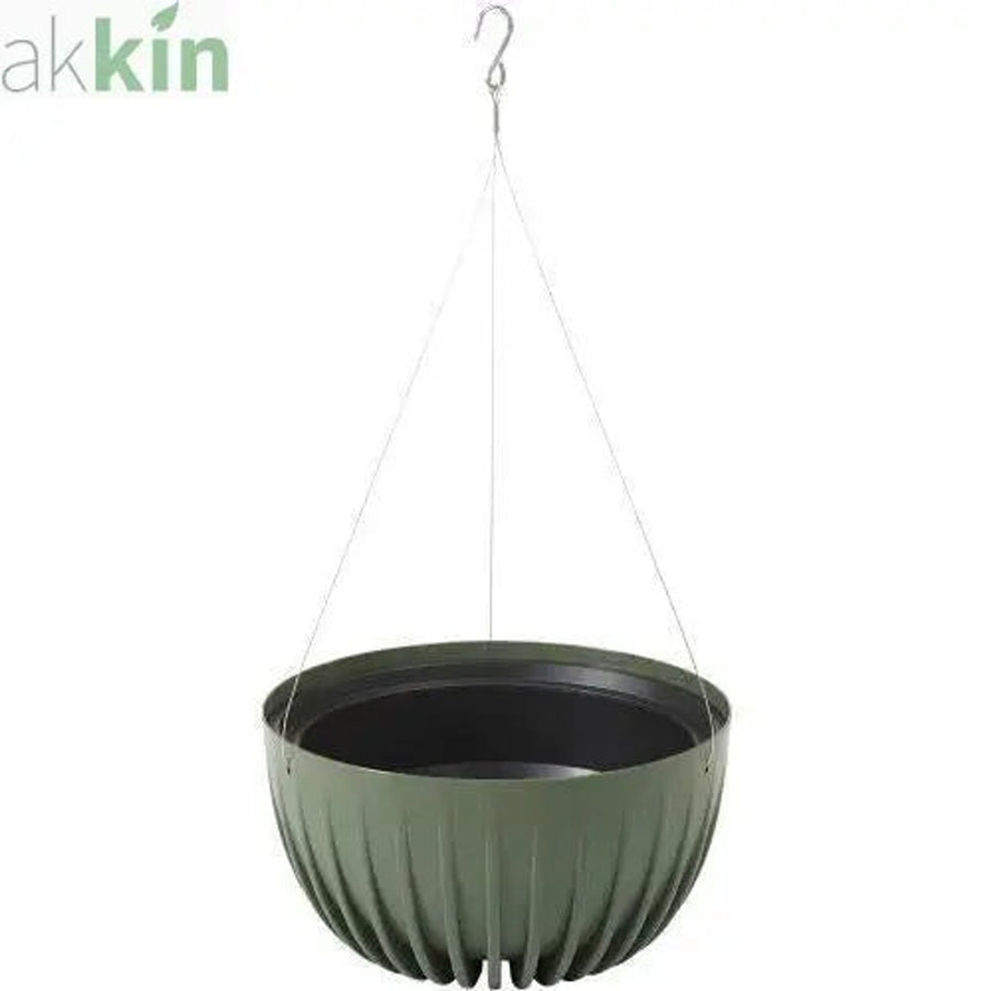 Mira ECO Wood Hanging Bowl 30cm  Forest Green AK Kin Garden Supplies