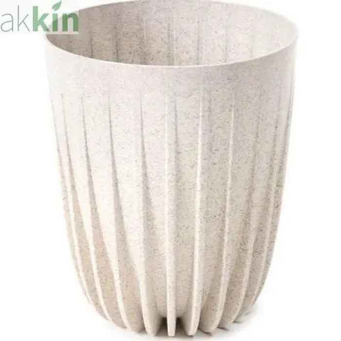 Mira ECO Wood Planter 14.5cm  White (Speckled) AK Kin Garden Supplies