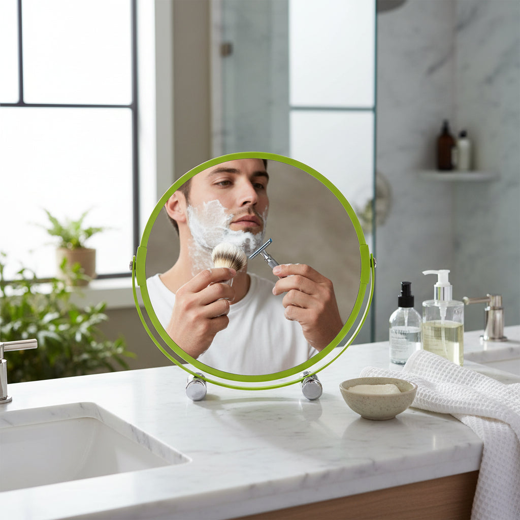 Mison Lime Green Shaving Mirror With Feet House, Home & Garden