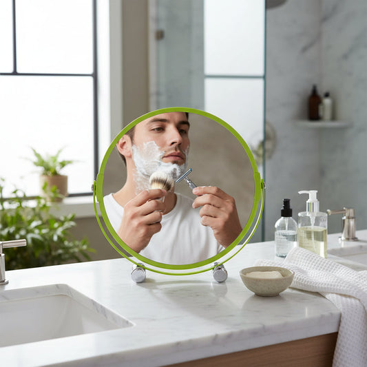 Mison Lime Green Shaving Mirror With Feet House, Home & Garden