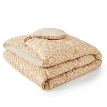 NIGHT LARK® BOHEMIAN GEO STRIPE COVERLESS DUVET - KIN SIZE 10.5 tog - SUNSET YELLOW House, Home & Garden