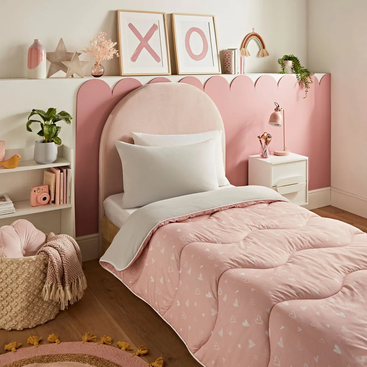 NIGHT LARK® JUNIOR - DREAMY HEARTS - CHILDRENS COVERLESS DUVET SET - SINGLE SIZE House, Home & Garden