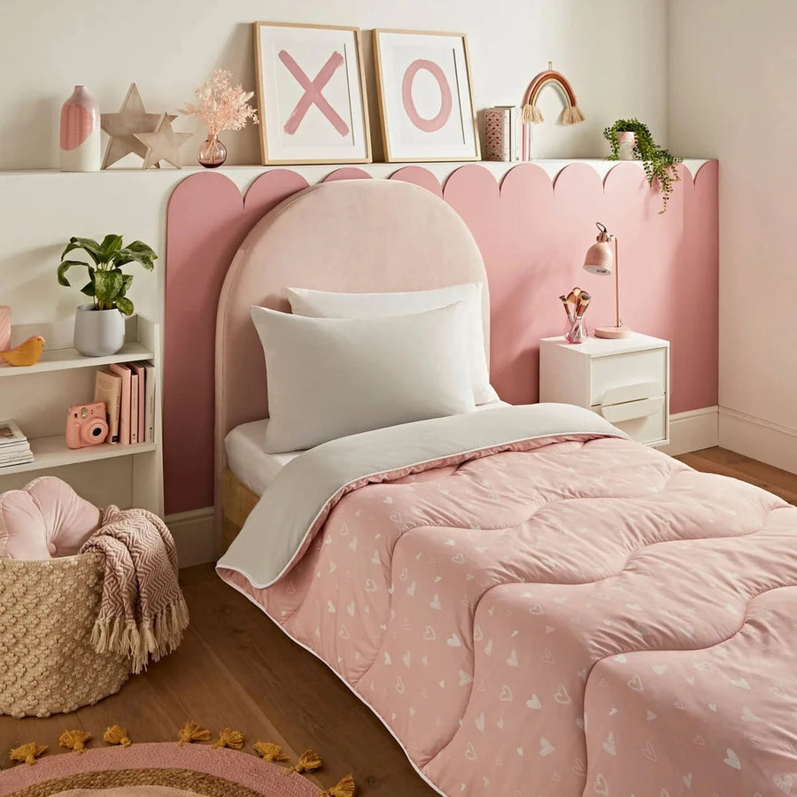 NIGHT LARK® JUNIOR - DREAMY HEARTS - CHILDRENS COVERLESS DUVET SET - SINGLE SIZE House, Home & Garden