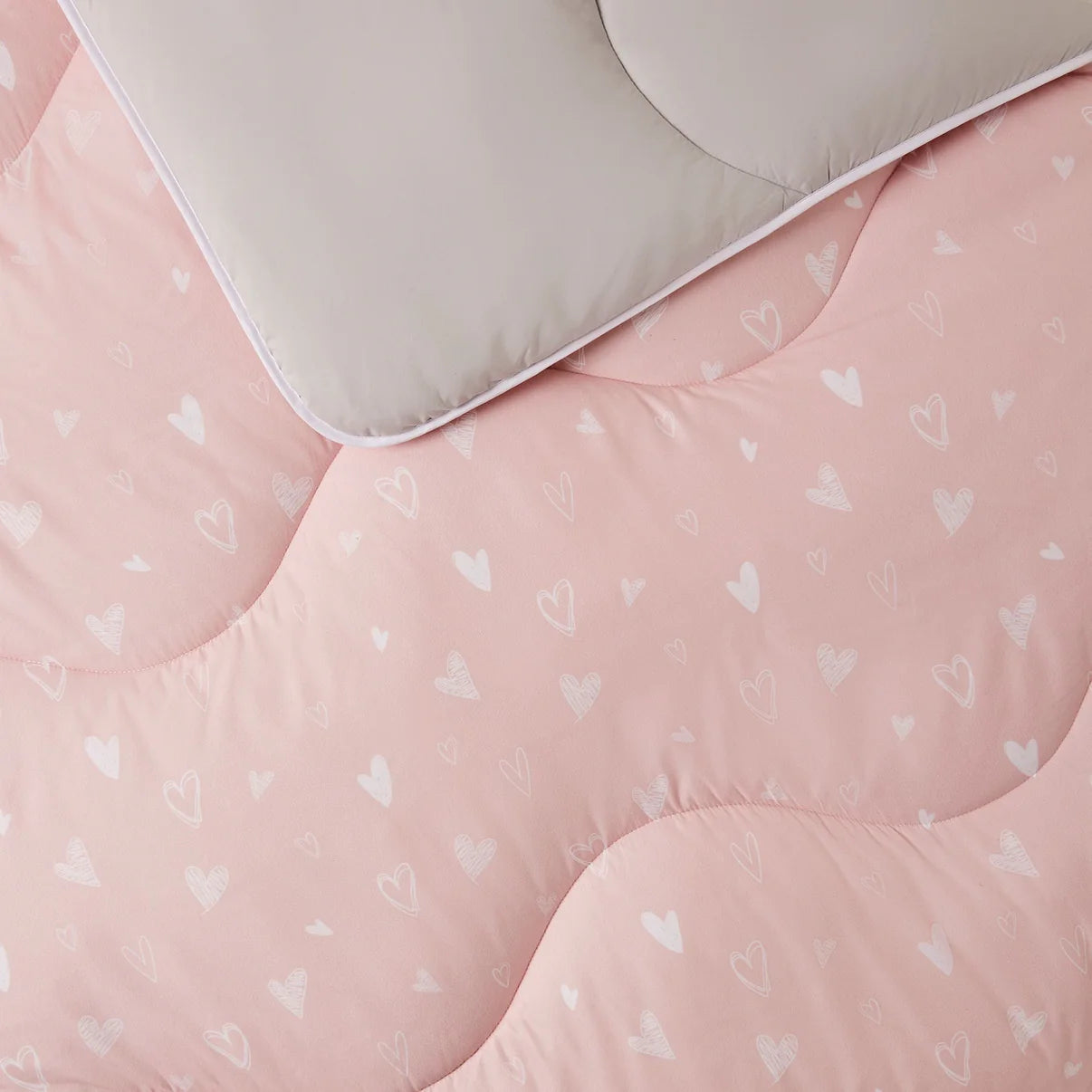 NIGHT LARK® JUNIOR - DREAMY HEARTS - CHILDRENS COVERLESS DUVET SET - SINGLE SIZE House, Home & Garden
