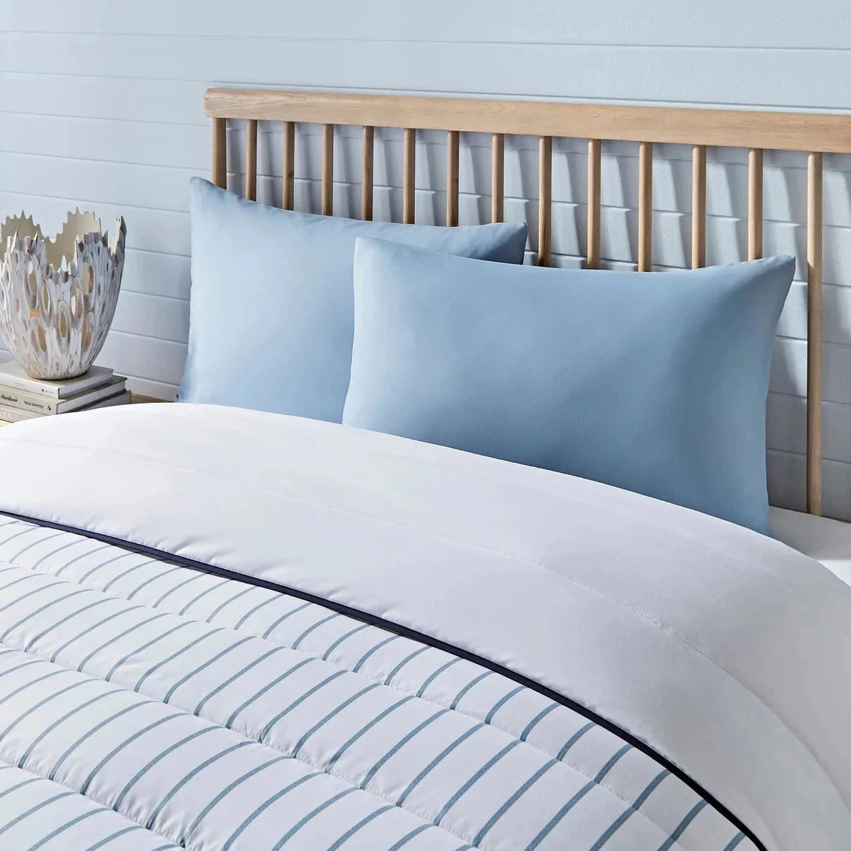 NIGHT LARK® TICKING STRIPE COVERLESS DUVET SET - Spring / Summer (6 Tog) - DOUBLE SIZE House, Home & Garden