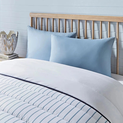 NIGHT LARK® TICKING STRIPE COVERLESS DUVET SET - Spring / Summer (6 Tog) - DOUBLE SIZE House, Home & Garden