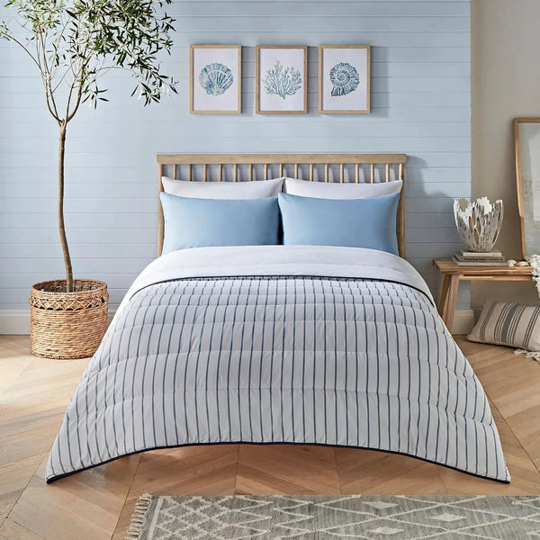 NIGHT LARK® TICKING STRIPE COVERLESS DUVET SET - Spring / Summer (6 Tog) - DOUBLE SIZE House, Home & Garden