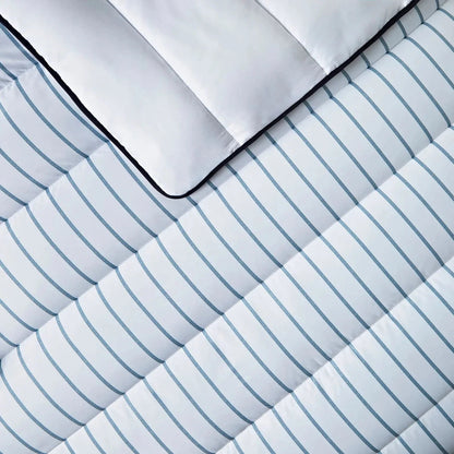 NIGHT LARK® TICKING STRIPE COVERLESS DUVET SET - Spring / Summer (6 Tog) - DOUBLE SIZE House, Home & Garden