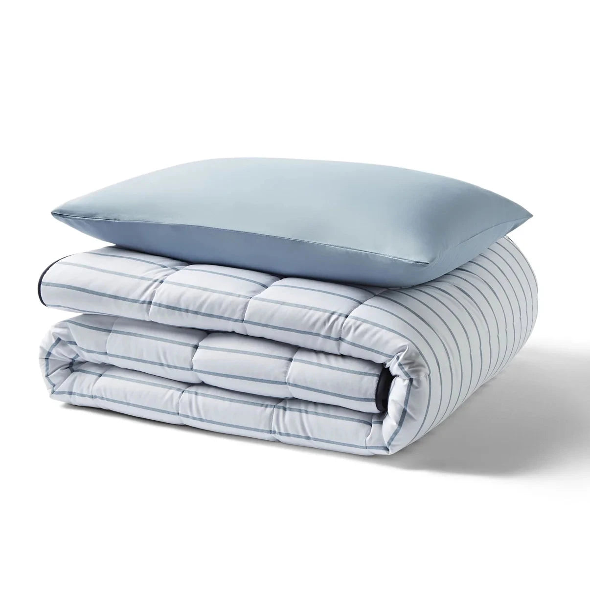 NIGHT LARK® TICKING STRIPE COVERLESS DUVET SET - Spring / Summer (6 Tog) - DOUBLE SIZE House, Home & Garden