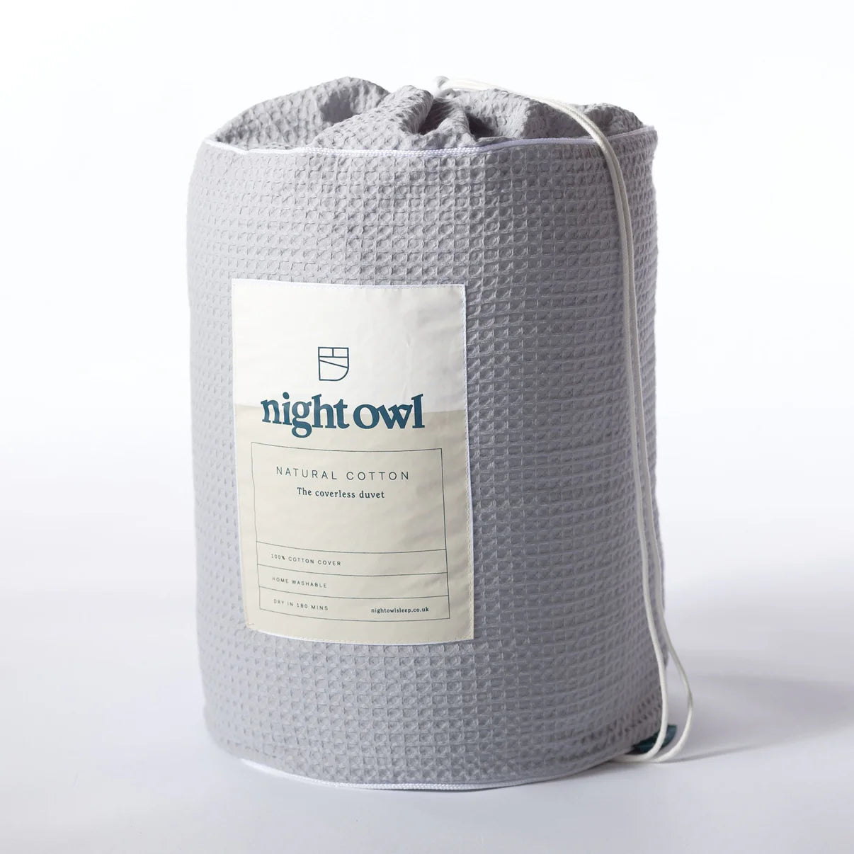 NIGHT OWL® - NATURAL COTTON WAFFLE COVERLESS DUVET - KING SIZE 10.5 tog - GREY House, Home & Garden