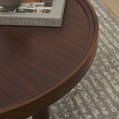 Norway Walnut Round Coffee Table Fishe and Lilly