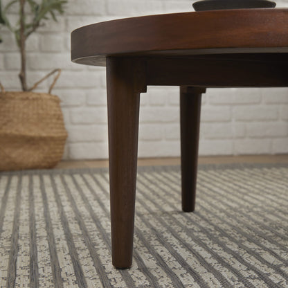 Norway Walnut Round Coffee Table Fishe and Lilly