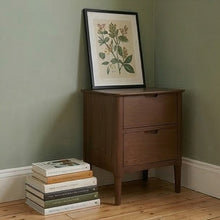 Norway Dark Walnut Wooden Bedside Table