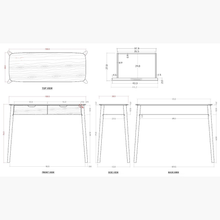 Norway 2 Drawer Dark Walnut Console Table