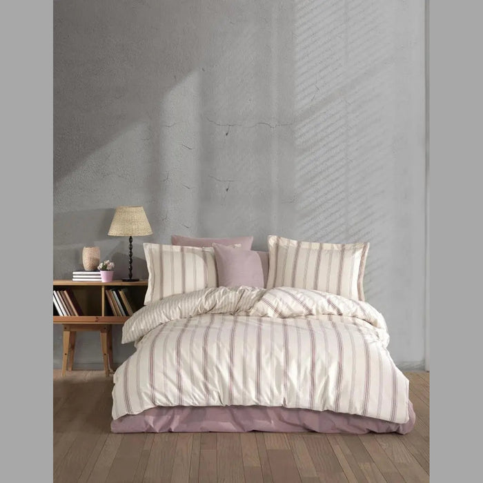 Natural Collection 100% Cotton 6-Piece Duvet Cover Set, Double Size AK Kin Garden Supplies