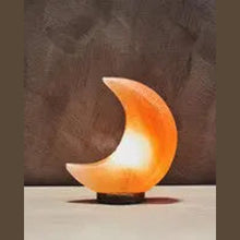 Nepal Crescent Moon Pink Natural Salt Lamp AK Kin Garden Supplies