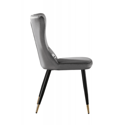 New York LUX Velvet Dining Chair with Metal Legs - Scandinavian Inspired PN Home
