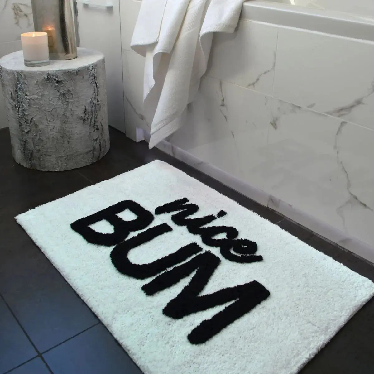 Nice Bum Slogan Bath Mat 50 x 80cm AK Kin Garden Supplies