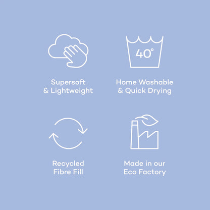 Night Lark® LINEN PRINT COVERLESS DUVET KING SIZE ALL YEAR 10.5tog - LILAC BLOOM House, Home & Garden