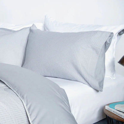 Night Lark® Natural 100% Cotton Waffle Pair of Pillowcases - Grey House, Home & Garden