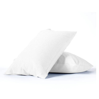 Night Lark® Natural 100% Cotton Waffle Pair of Pillowcases - White House, Home & Garden