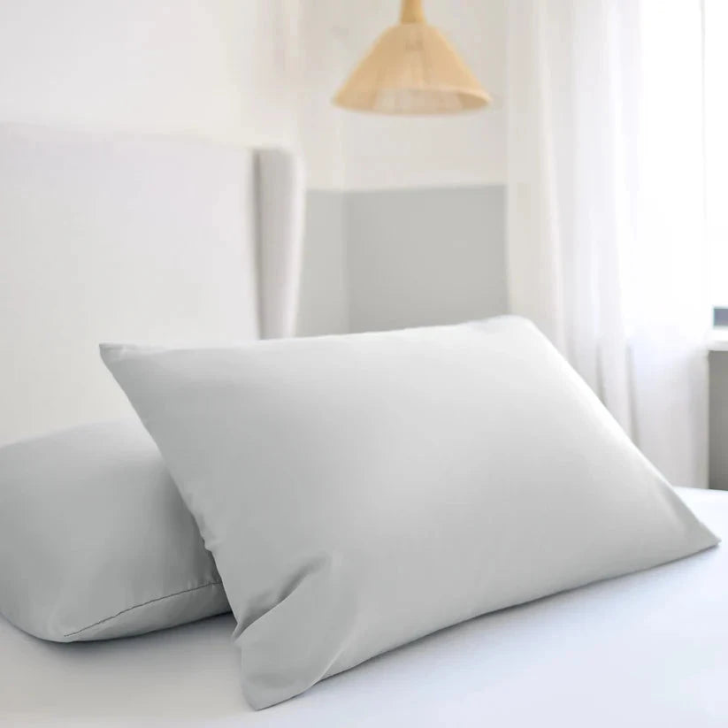 Night Lark® Plain Dye Pillowcase Pair - Nordic Mist Grey House, Home & Garden
