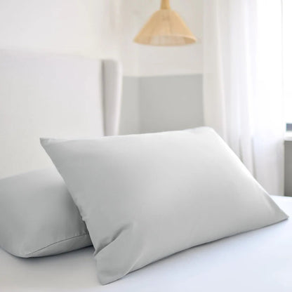 Night Lark® Plain Dye Pillowcase Pair - Nordic Mist Grey House, Home & Garden