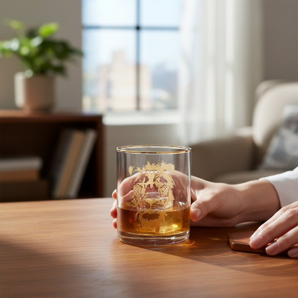 Nomi Lion Glass Tumbler House, Home & Garden