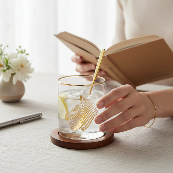 Nomi Zebra Glass Tumbler – 380ml House, Home & Garden