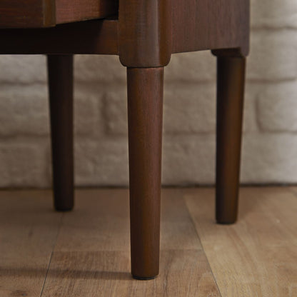 Norway Narrow Walnut Bedside Table Fishe and Lilly