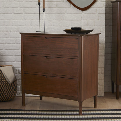 Norway Walnut Chest of 3 Drawers Fishe and Lilly