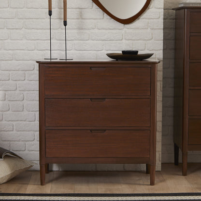 Norway Walnut Chest of 3 Drawers Fishe and Lilly