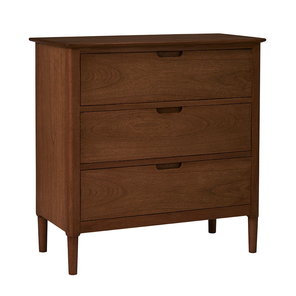 Norway Walnut Chest of 3 Drawers Fishe and Lilly