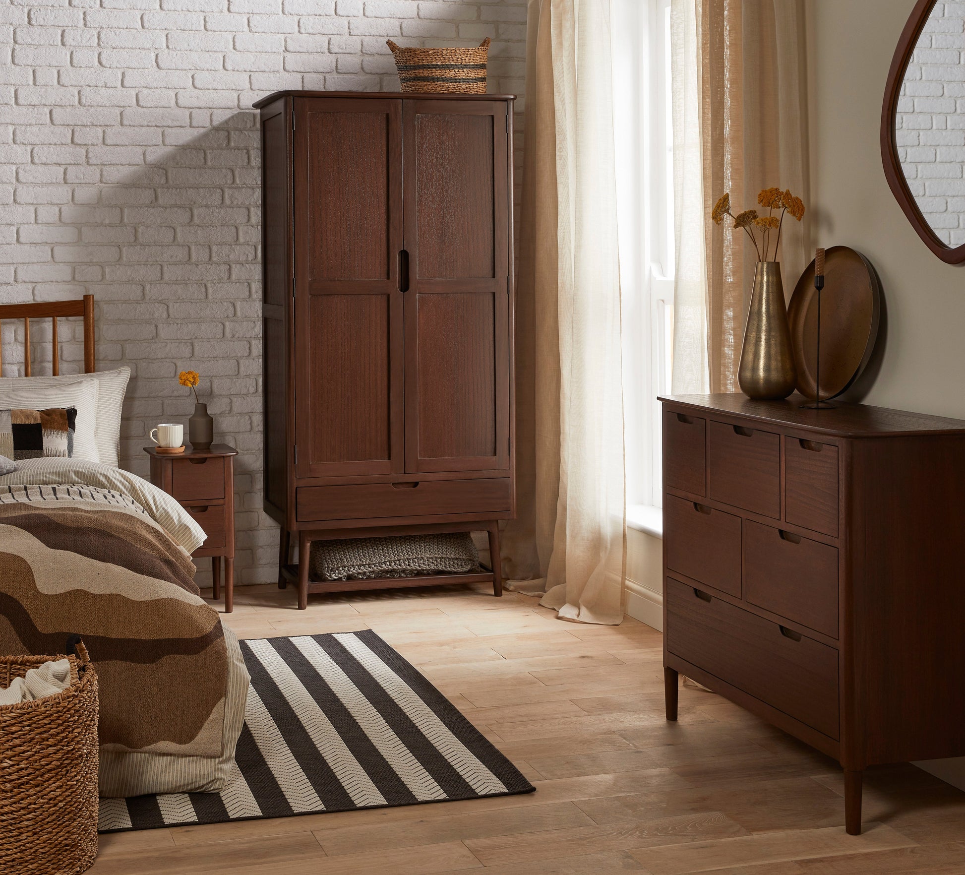 Norway Walnut Wardrobe Fishe and Lilly