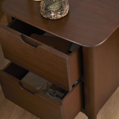 Norway Walnut Wooden Bedside Table Fishe and Lilly