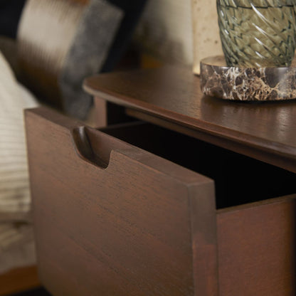 Norway Walnut Wooden Bedside Table Fishe and Lilly