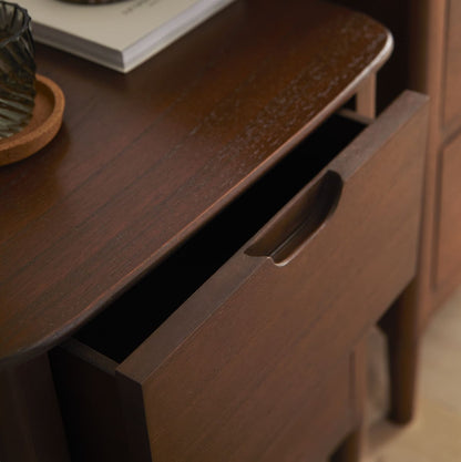 Norway Walnut Wooden Bedside Table Fishe and Lilly