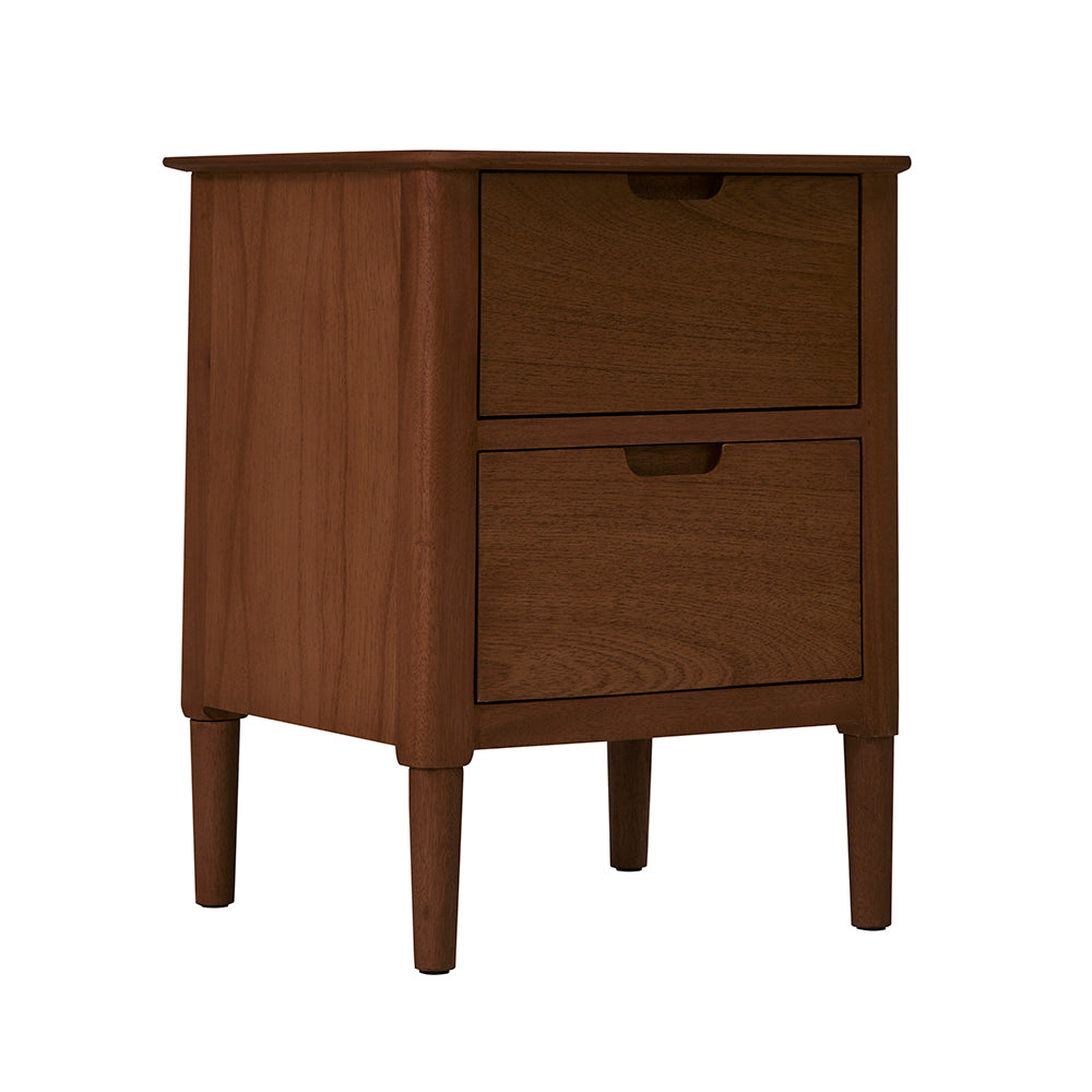 Norway Walnut Wooden Bedside Table Fishe and Lilly