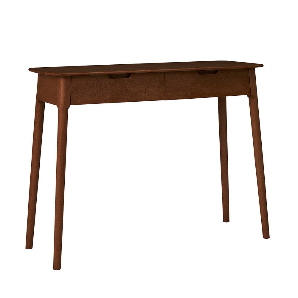 Norway 2 Drawer Walnut Console Table Fishe and Lilly