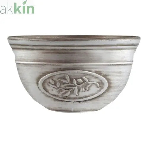 Olive Decorative Planter Bowl 30cm - Silver AK Kin Garden Supplies