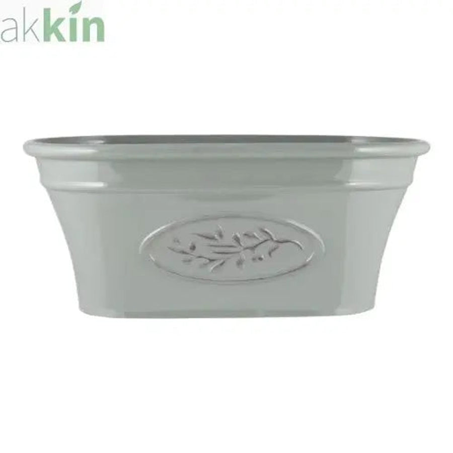 Olive Decorative Trough Planter 38cm - Grey AK Kin Garden Supplies